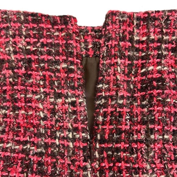 Talbots Tweed Pencil Skirt size 4P Coral Brown - Picture 3 of 7